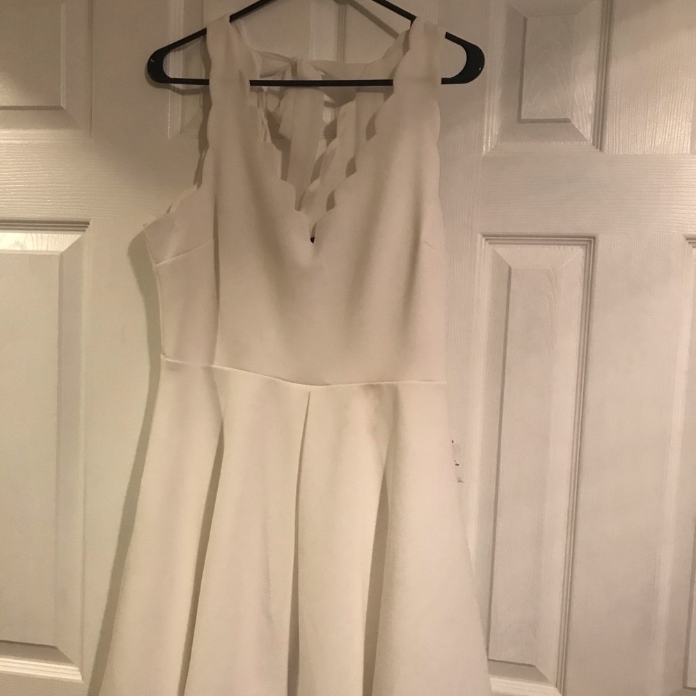 B. Darlin White scalloped dress NWT